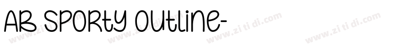 AB Sporty Outline字体转换